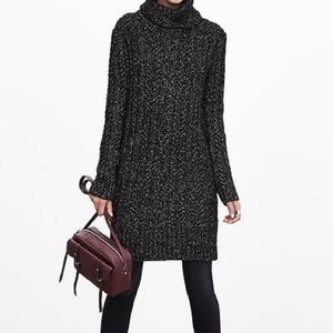 Banana republic super thick cable knit sweater dress funnel neck